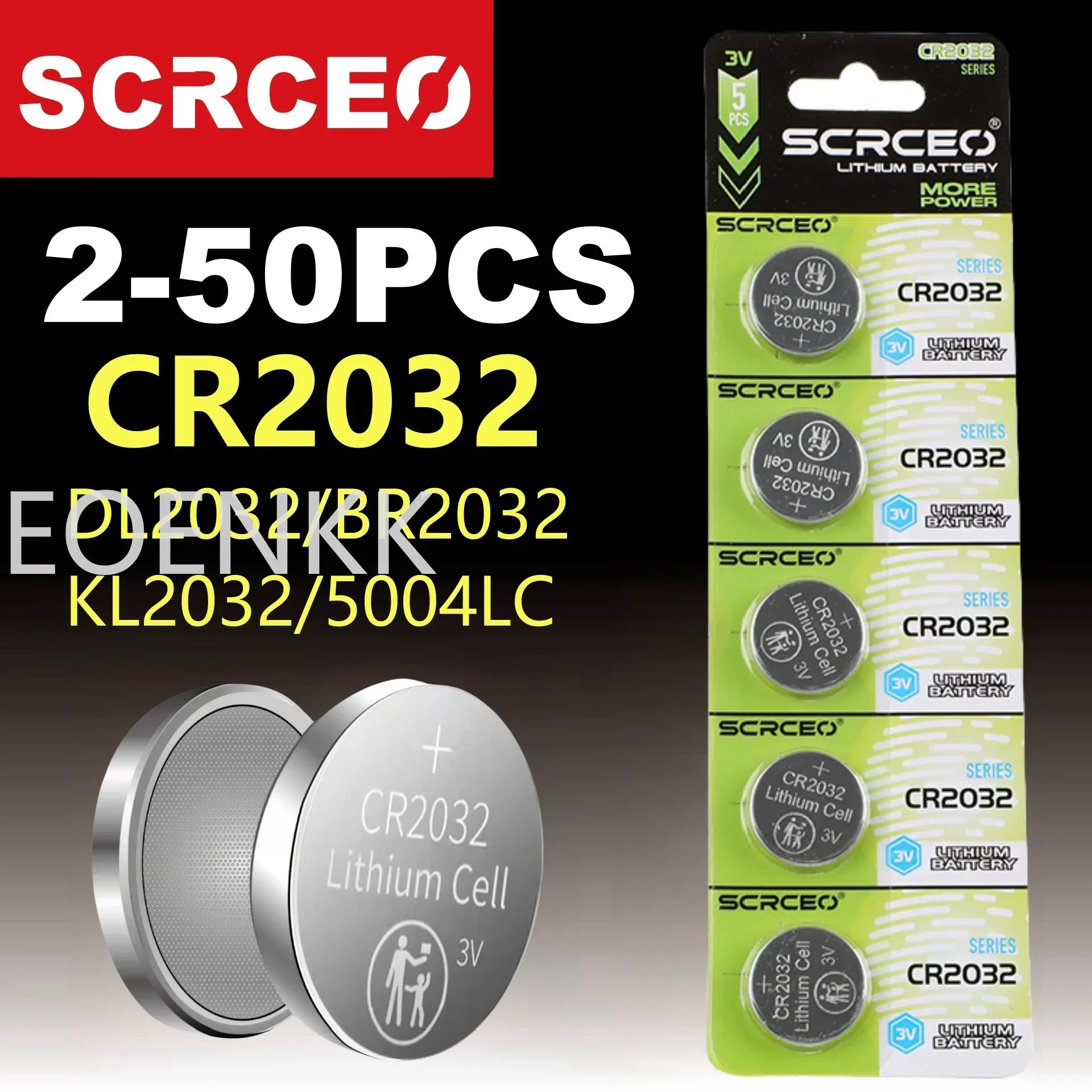 

New2-50PCS CR2032 3V Lithium Battery CR 2032 Button Battery For Watch Toy Calculator Car Remote Control Button Coin Cell