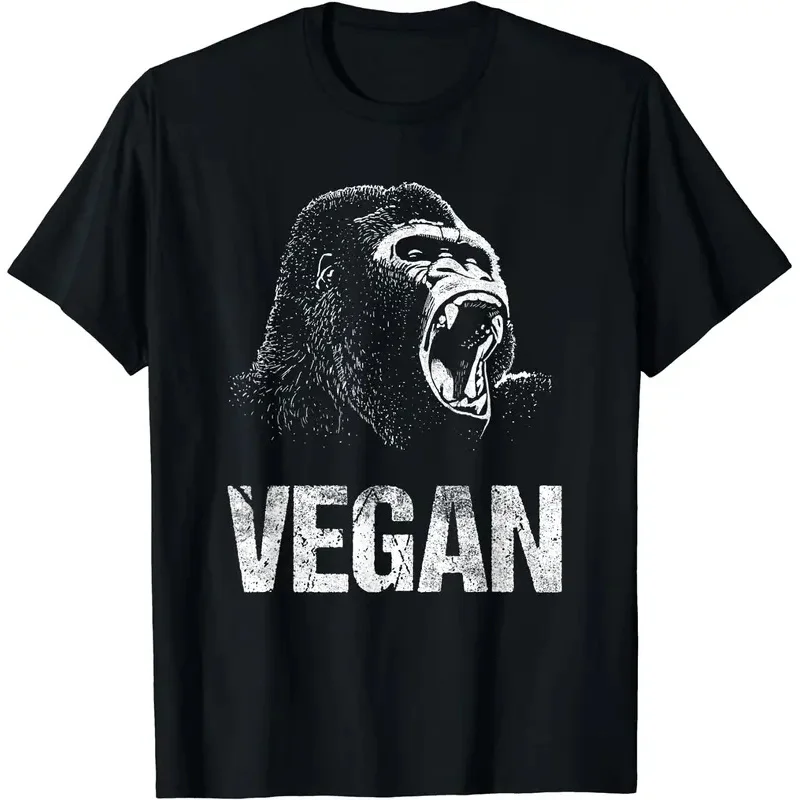 Vegan T-shirt cool vegetarian food tee print tshirt men women tshirt fashion short-Sleev casual creativity tee streetwear tops