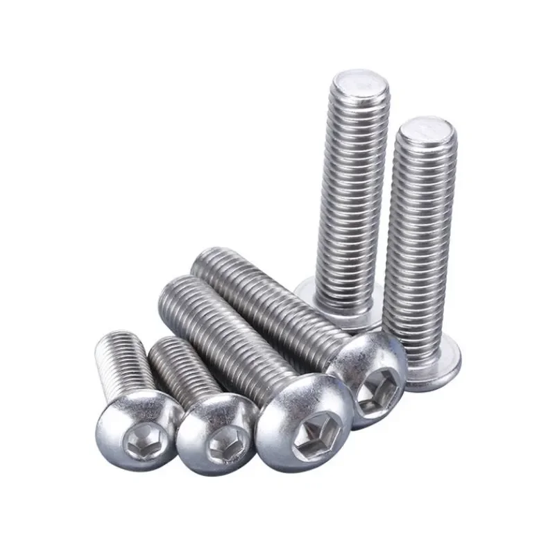 Truss Screw Hex Socket screw nut Combination Suit M3 M4 M5 304 Stainless Steel Pan Screw Nut hardware 500 grain