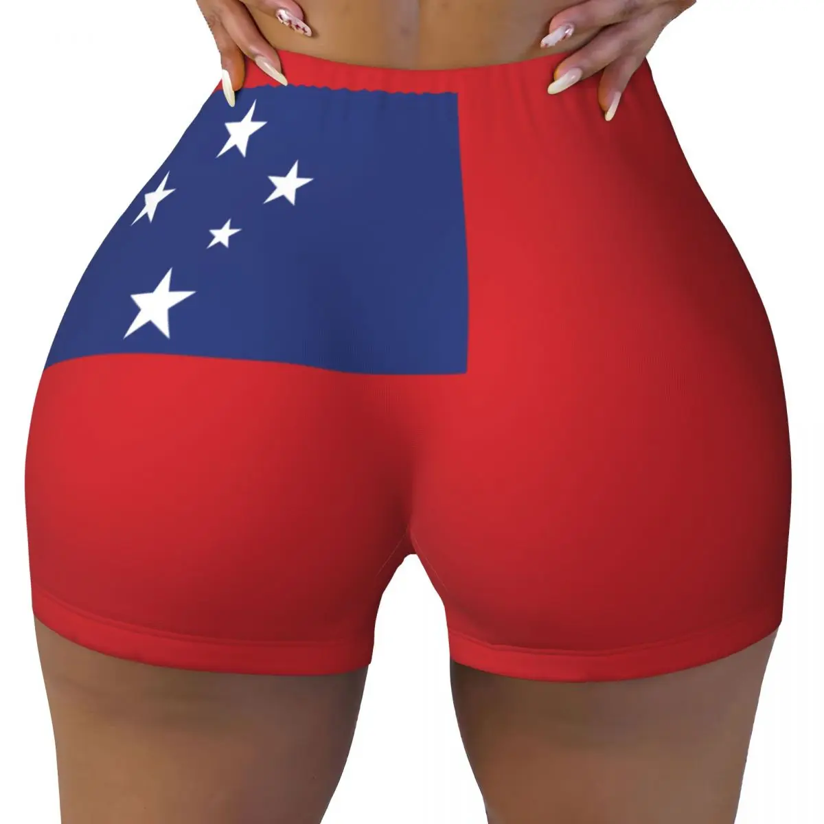 Women Yoga Shorts Samoa Flag Workout Shorts Fitness quick-dry Ladies Yoga Gym Running Short Pants Sportswear