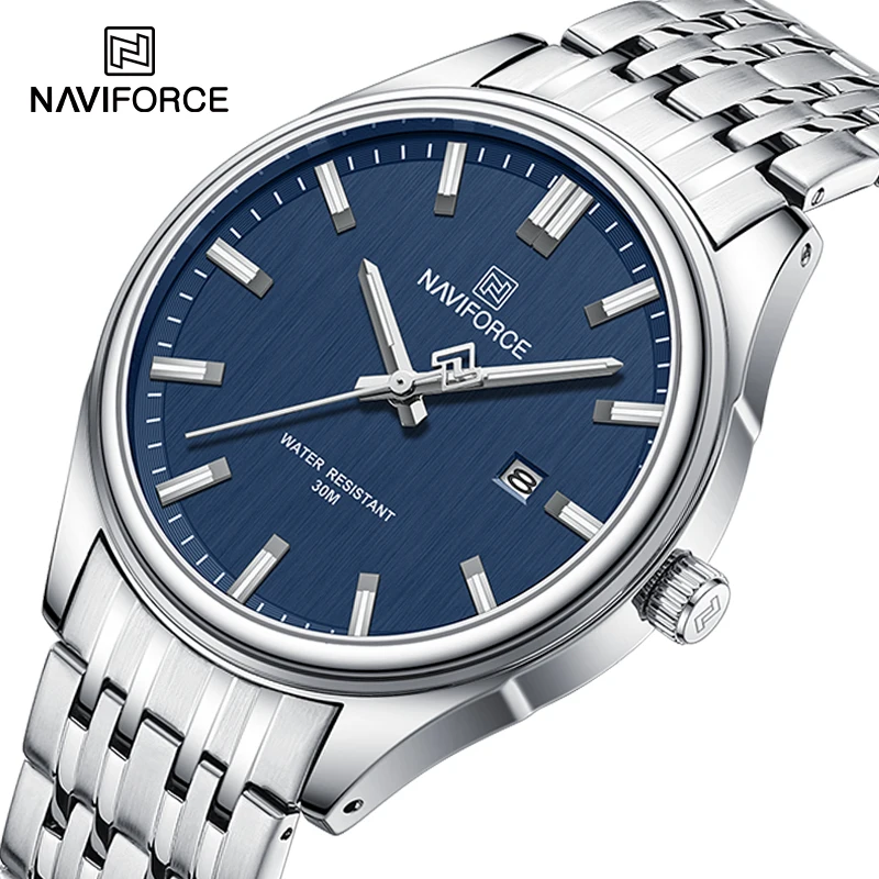 

NAVIFORCE Fashion Lover's Wristwatch Waterproof Quartz Calendar Couple Watches Stainless Steel Band Male Clock Relogio Masculino