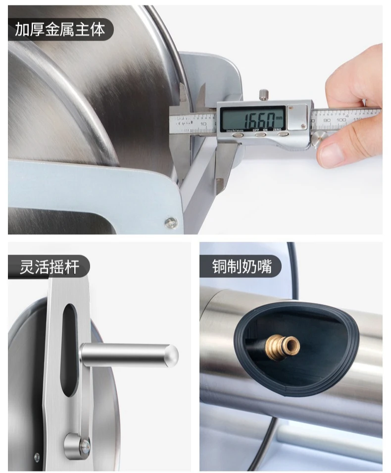 2025 جودة متفوقة الزراعة رذاذ الري المعادن دليل خرطوم بكرة المنزلية ارتفاع ضغط سقي وغسيل السيارات