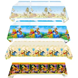 Disney Winnie the Pooh Tablecloth Birthday Party Decor Disposable Table Cloth Tablecover Baby Shower Kids Favor Party Supplies ﻿