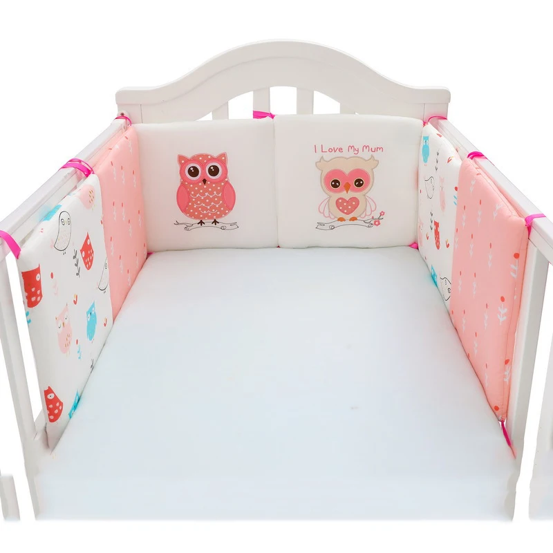 6 قطعة سرير بيبي حامي سرير الوفير منصات سرير بيبي الوفير المضادة للتصادم المضادة للسقوط سرير أطفال حول مزيج القطن سرير المهد الوفير #1