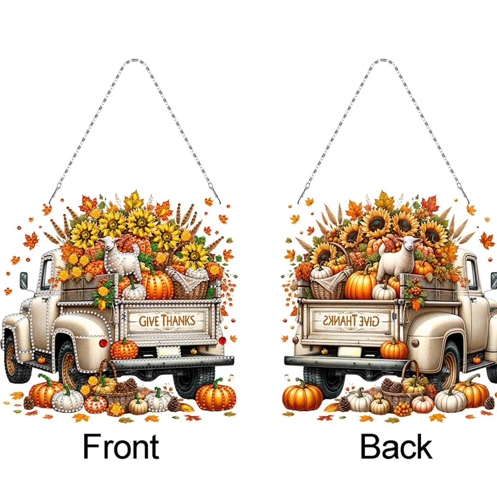 

Набор для алмазной вышивки (2 шт.) с тыквенной тематикой, 2D/плоский, для самостоятельного изготовления, подвесные алмазные картины