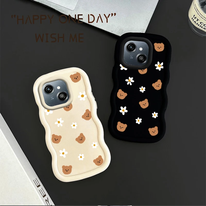 S Park Go 1 Braunbär Wellenförmige Silikon-Handyhülle für Tecno Spark Go1 Spark Go1S Spark 20 Pro Pop 9 Cover