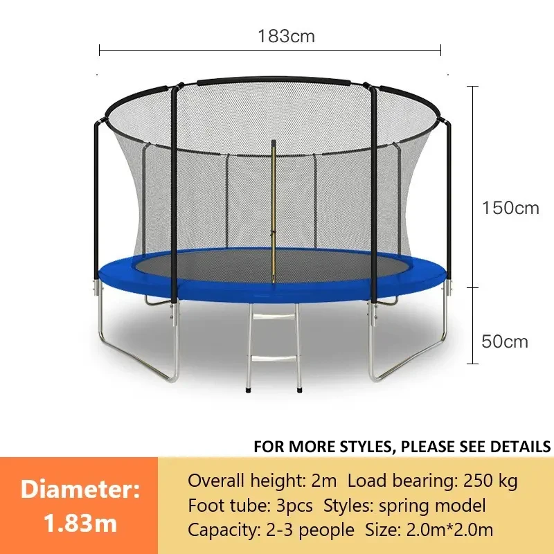 Trampoline outdoor household adult children bouncy bed with protective net jumping bed water trampoline