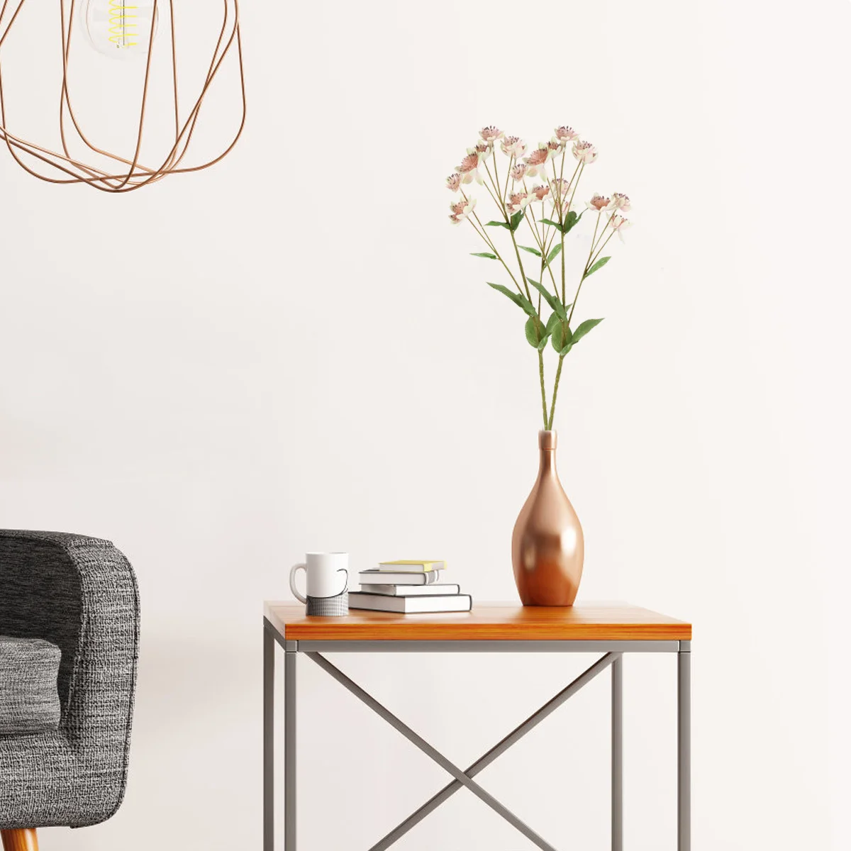 

1 Bunch Artificial Herba Saussureae Involucratae Simulation Flower Wedding Decoration Realistic Fake Flower Decor