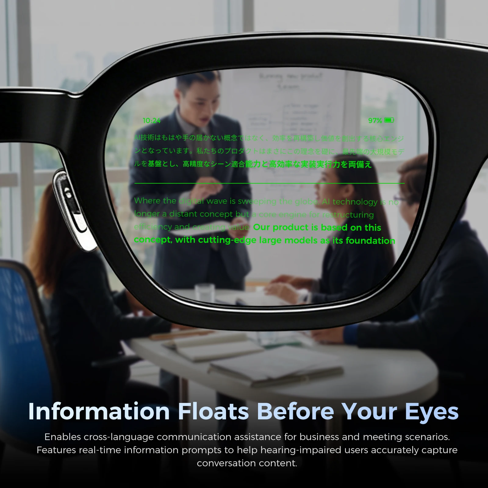 Domars New GO3 Smart AR Glasses Wireless Display AI Translation Teleconference AI Recognition Photo Taking Video Recording