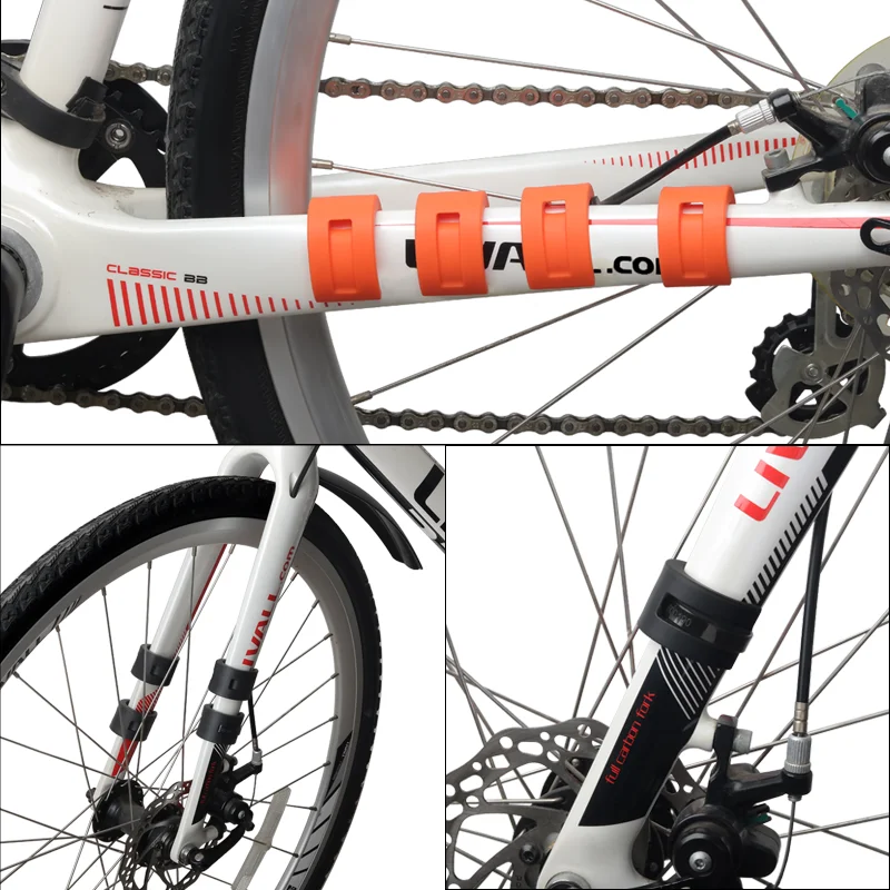 4 Stuks Fiets Achtervork Protector MTB Racefiets Frame Botsing Rubber Bescherming Ring Krasbestendig Fietsen Accessoires