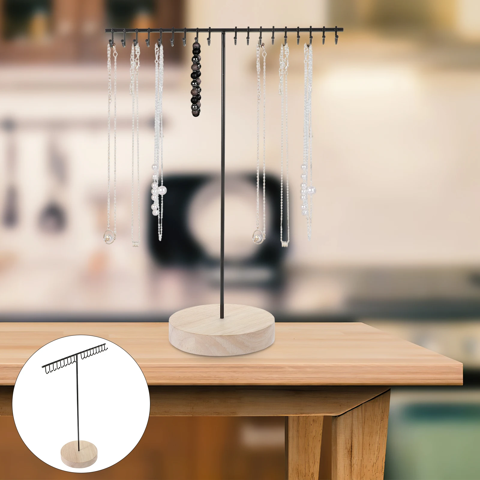 

Earring Display Necklace Earring Holder ganizer ganizer Holder Jewelry Storage Rack Black Home Use Tabletop Supplies