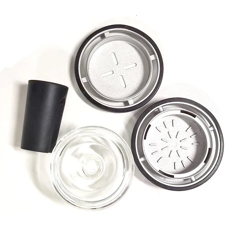 وعاء النرجيلة العربية من سبائك الألومنيوم طقم تقسيم الكربون سيليكون كوارتز الشيشة ملحقات الشيشة #6