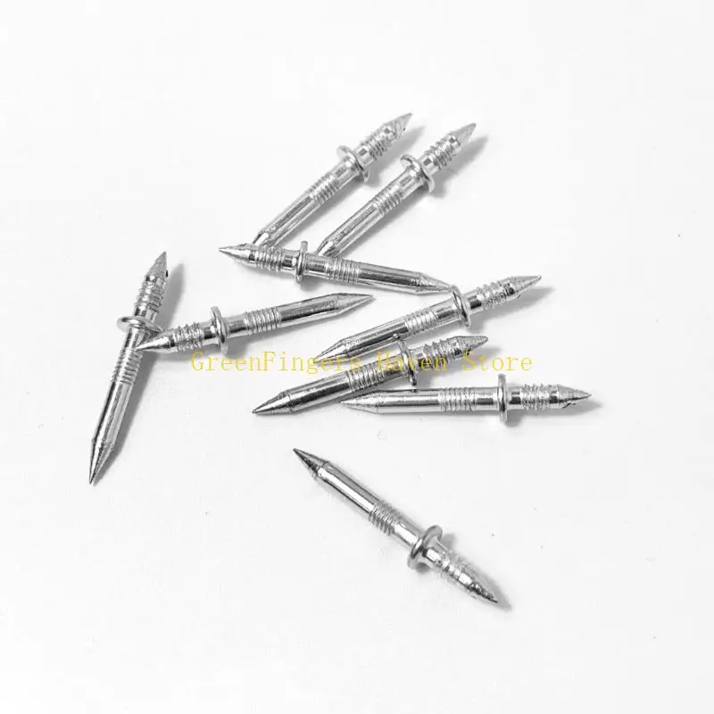 F68D 300Pcs Skirting Thread Metal None Marking Nails with Sleeve Easy to Install