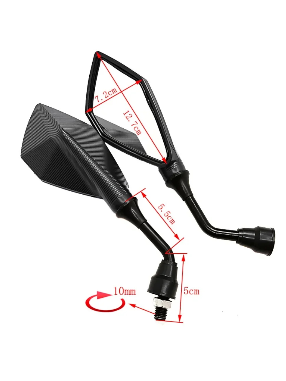 Motorcycle Mirrors Universal prismatic fine grain step texture colorful popular motorcycle side mirrors