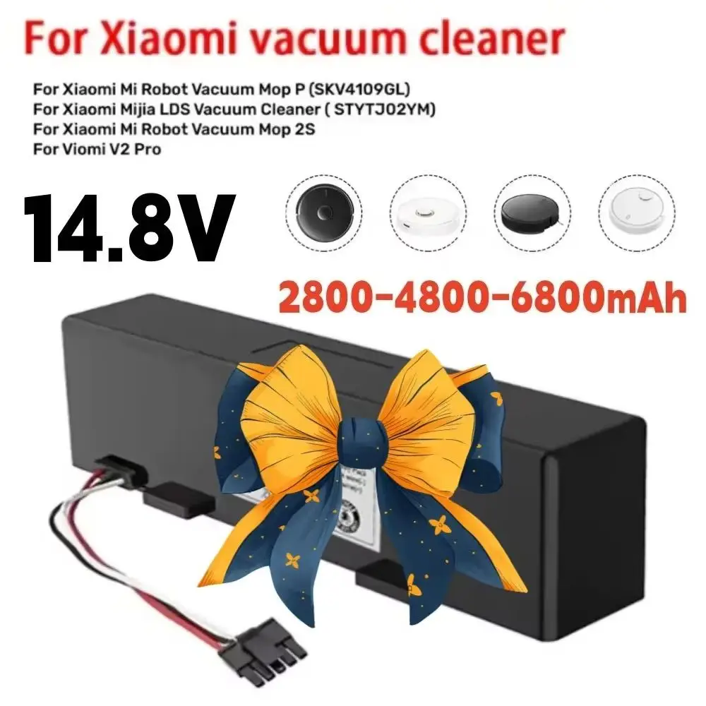 Li-ion 18650 4S1P 14.8V 12800mAh STYTJ02YM Sweeper Battery for Xiaomi Mijia Mi Robot Vacuum-Mop P, Sweeping and Cleaning Robot,