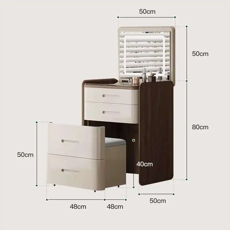 

Design Small Vanity Table Makeup Modern Space Saving Dressing Table Glamour Minimalist Tocador De Maquillaje Bedroom Furniture