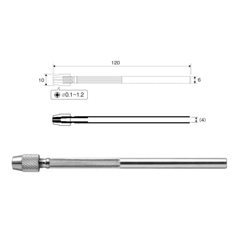 ANEX Penetration Type Precision Pin Vise Jewelry Making & Micro Drilling Carbon Steel Hollow Handle for Adjustable Drill Bits view 6