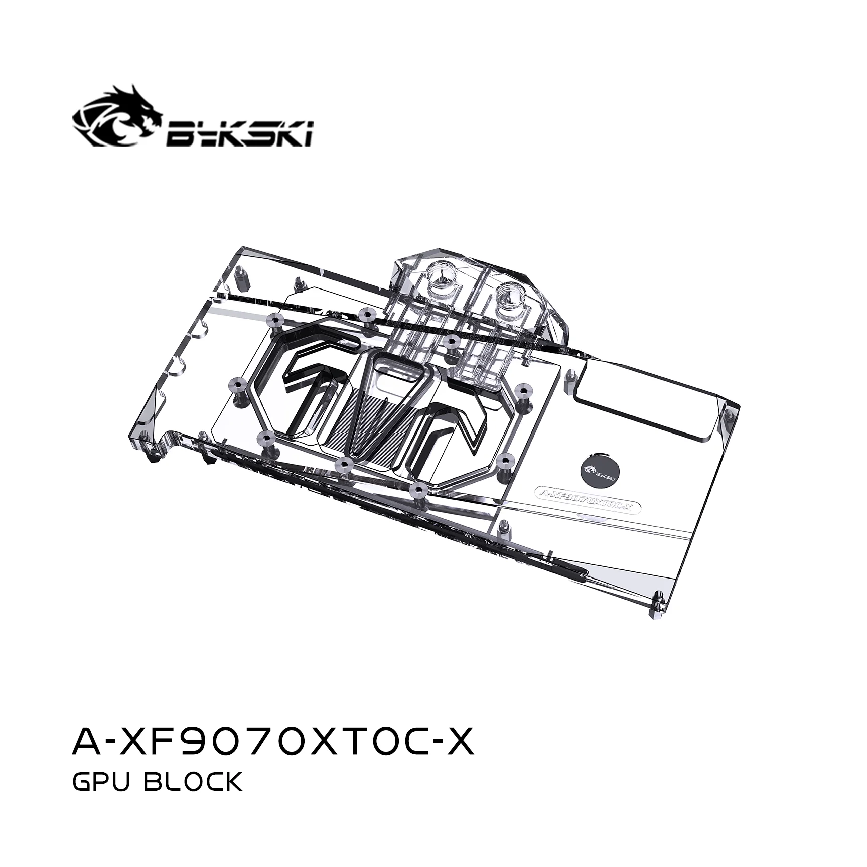 Bykski Computer GPU Water Cooler For XFX AMD Mercury Radeon RX9070XT OC Gaming 16GB GDDR6 Card Cooling Block,A-XF9070XTOC-X