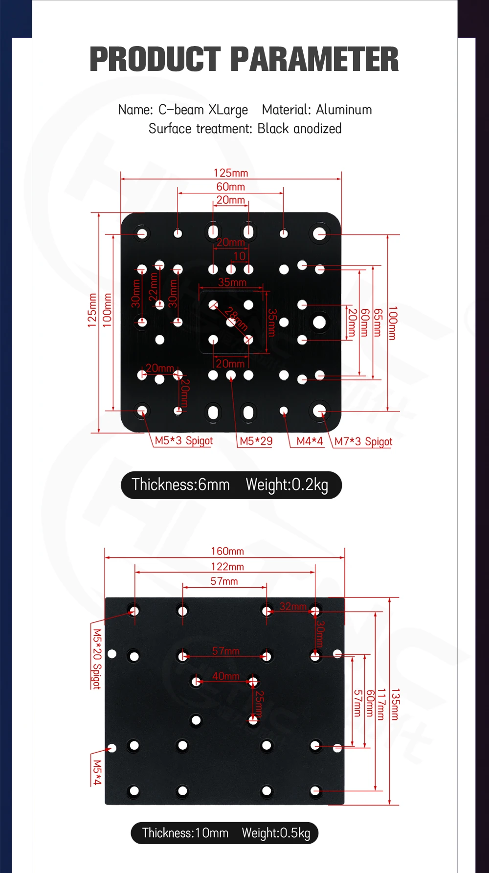 HLTNC 1 PCS Module Sliding Table CNC Aluminum Plate for DSG16H and SBR16UU OR Suitable for HGH20CA or 30160 Aluminum Profile