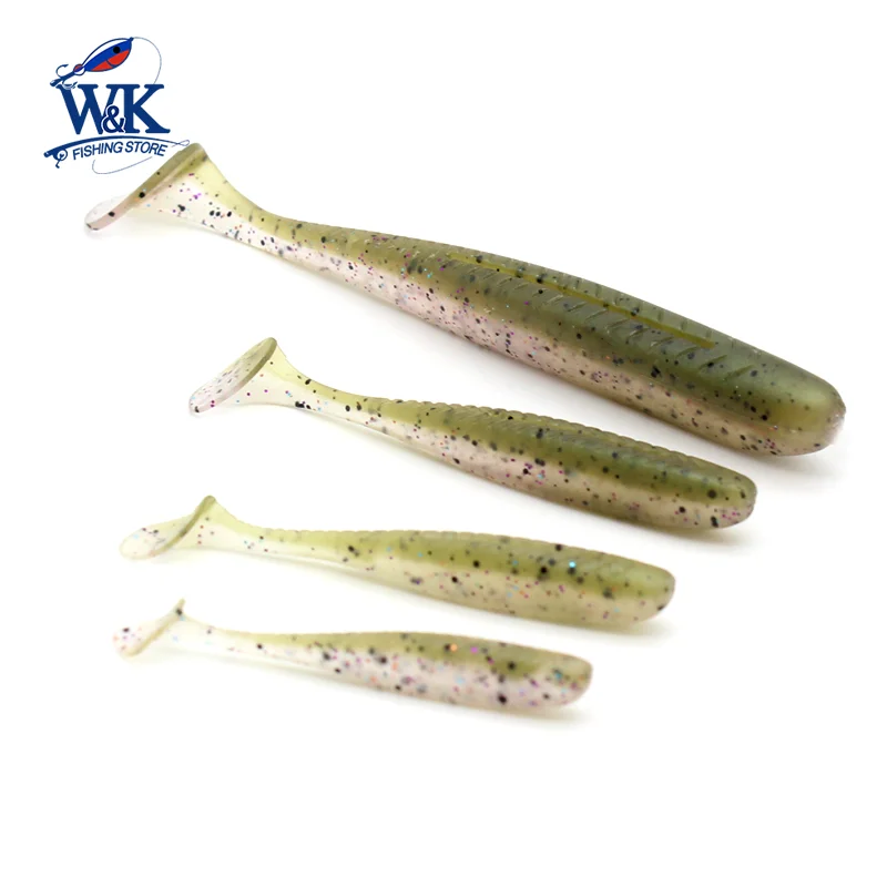 Key Shad Jig Rig Soft Baits for Freshwater Perch Bass Fishing Lures Shrimp Scent 5cm 6cm 7.5cm PVC Easy Shinner Soft Tail