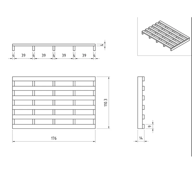 2pcs Wooden Simulation Freight Wooden Pallet Forklift Board for 1/14 Tamiya RC Dump Truck SCANIA 770S VOLVO Arocs MAN LESU Car