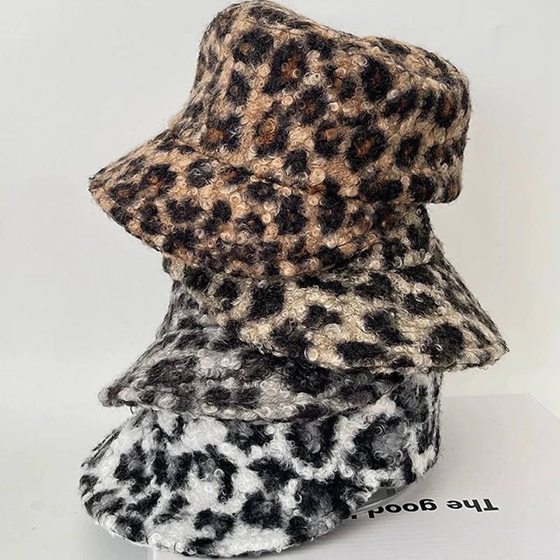 

Зимние шапки для женщин, кепка в стиле милитари с плоским верхом, винтажная утолщенная теплая кепка с леопардовым принтом, повседневная однотонная новая кепка