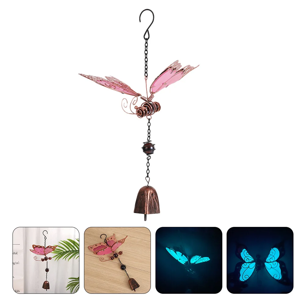 

1Pcs Unique Bell Wind Chime Pendant Butterflies Yard Hanging Decor Garden Door Window Home Decor Glowing Bell Wind Chime Pendant
