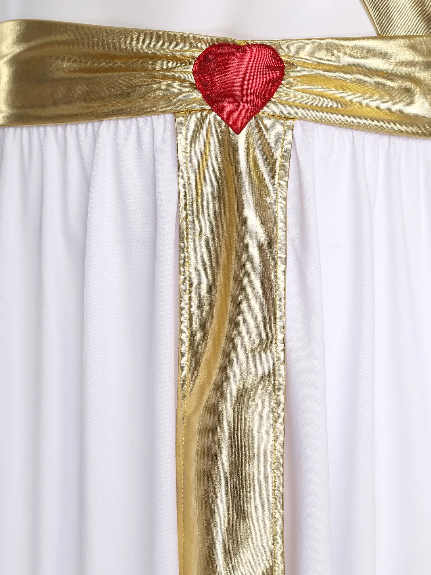 

Men God of Love Role-Playing Costume Ancient Greek God Gladiator Cosplay Outfit with Cuffs Halloween Roman Emperor Ruffle Skirts