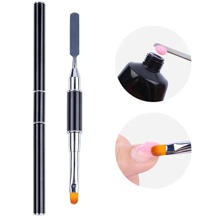 10 stks Dubbelzijdig Nail Art Brush Spatel Poly Nagel Gel Pen Manicure Tip Uitbreiding Acryl Builder Accessoire Staaf Tool