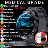 2024 For XIAOMI Five organ examination Health Smartwatch Uric Acid Blood Sugar Bluetooth Call Blood Lipid Blood Pressure Watches