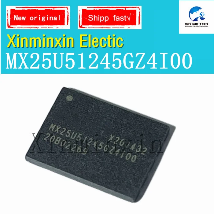 1PCS/LOT  MX25U51245GZ4I00 MX25U51245GZ4100 WSON8 SMD IC Chip 100% New Original