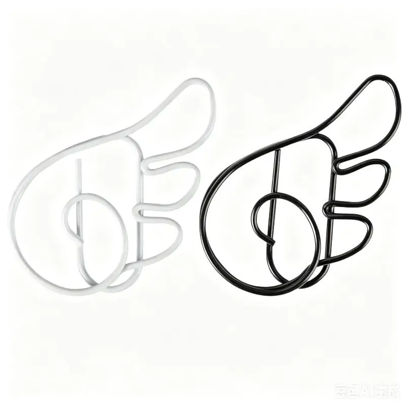 10/20/50Pcs INS Angel Wing Metal Paper Clips Cute Simple Pin Student Office Stationery Decor Accessories School Document Fix Sup
