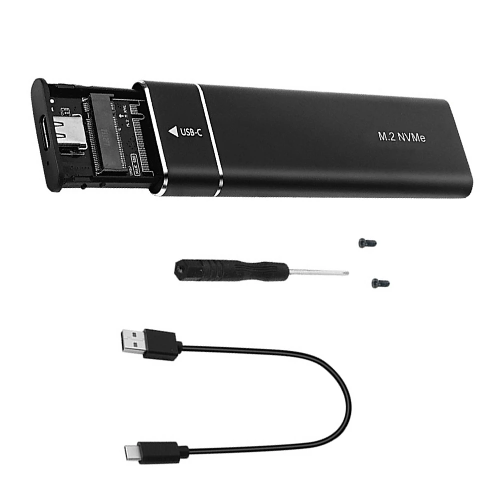 [EVENTS OFFER]Nvme Adapter M2 SSD Enclosure USB 3.1 Type-C External Protocol M and for Supports Ethernet Keys Graphics Black view 5