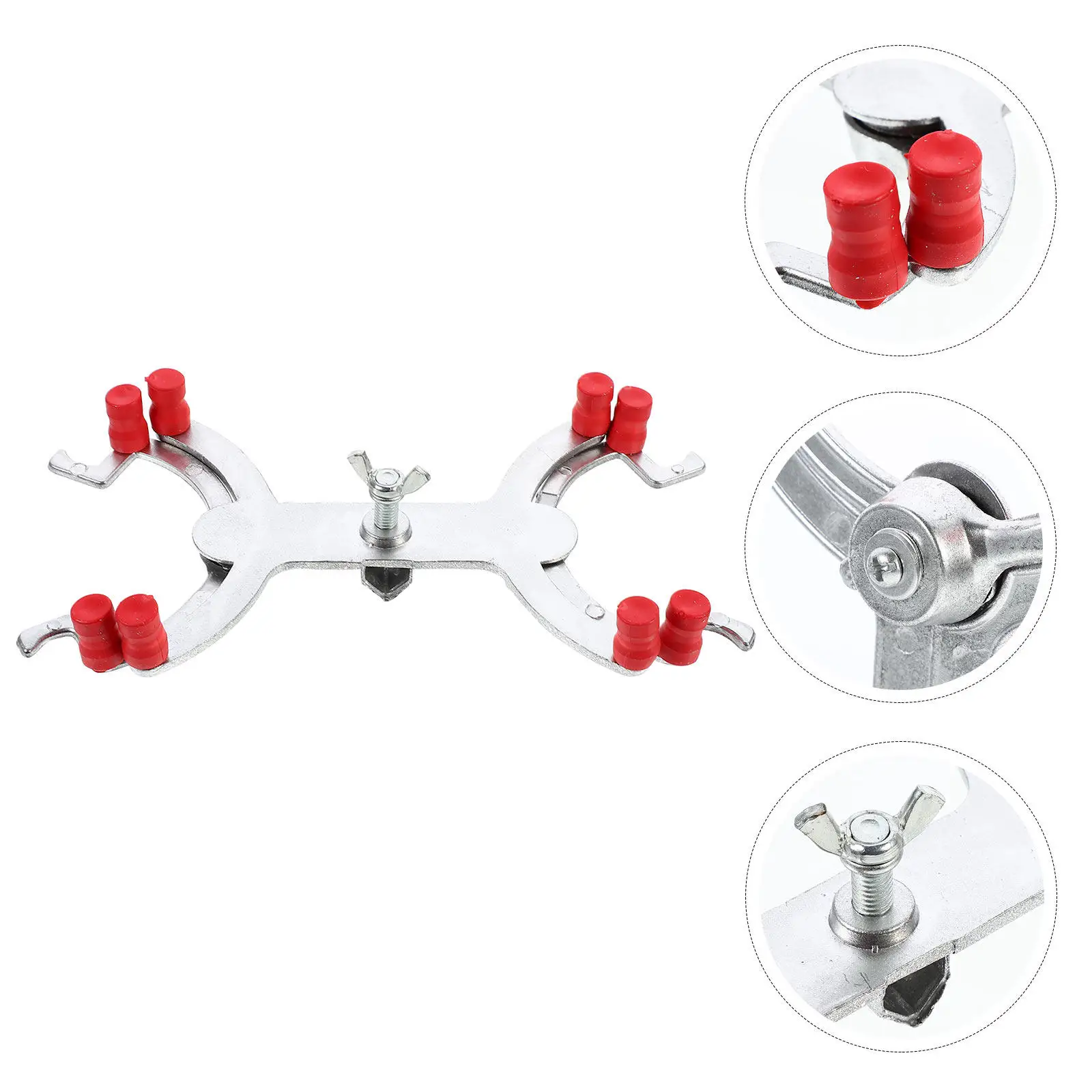 

Алюминиевый двойной зажим для бюретки, зажим для титрации, для лабораторных научных экспериментов, школьные принадлежности, инструмент для фиксации бюретки, несмущающий образцы