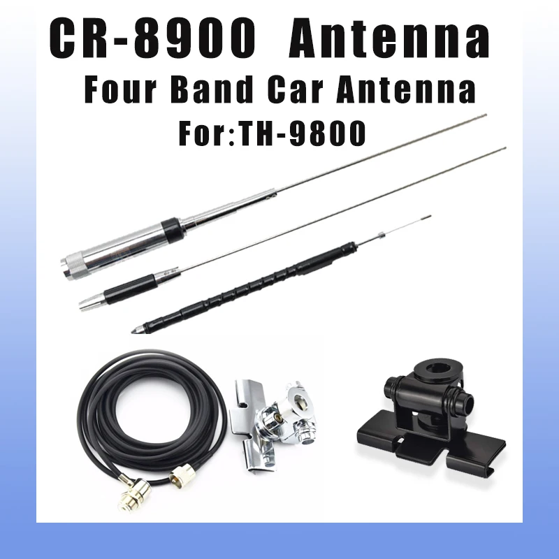 เสาอากาศ CR-8900แบบดั้งเดิมเสาอากาศเคลื่อนที่29.6/50/144/430MHz เหมาะสำหรับวิทยุติดรถยนต์ TH-9800