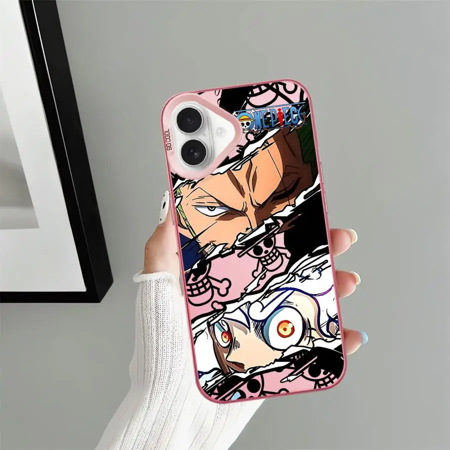 One Piece Luffy Zoro Back Phone Cover Case for iPhone 16 17 Pro Max 17Air 16e 13 XR 15 Plus 14 12 11 XS