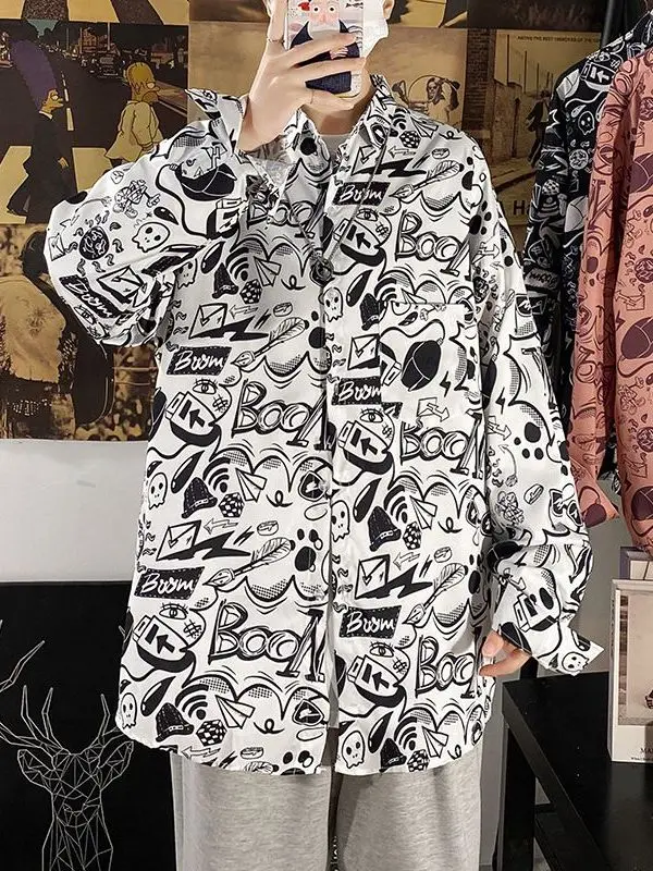 

Floral Letter Print ort Sve Men's irt Casual Faionable Spring Summer New Sle Polyester Fiber Breathable Wear Resis...