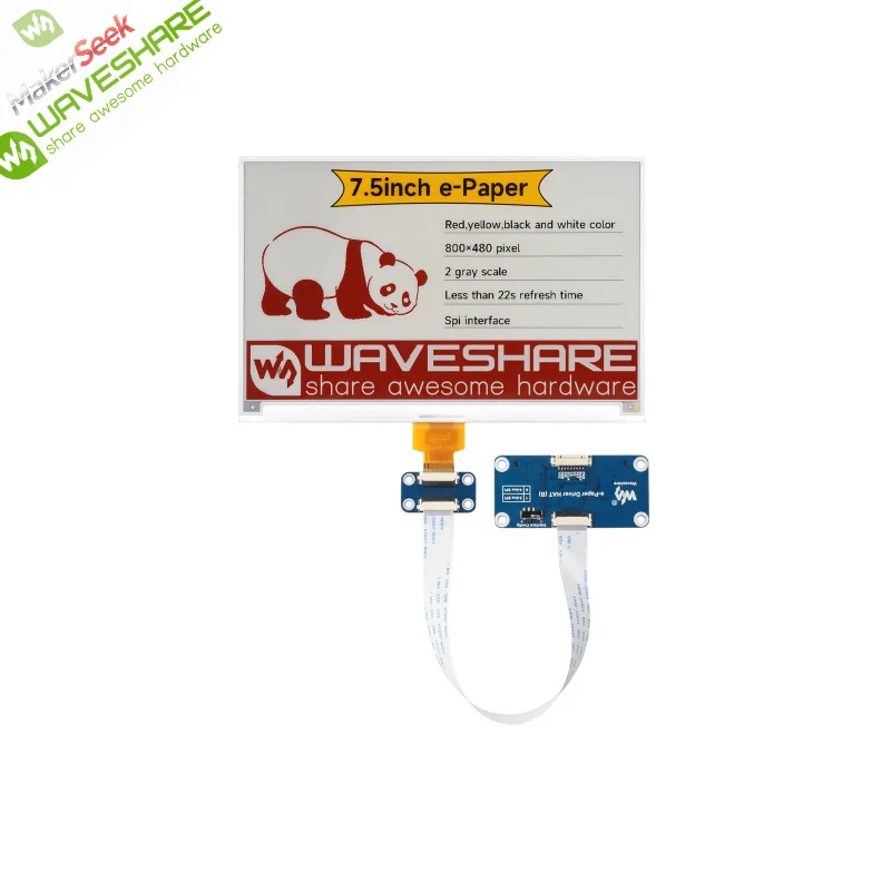 

Makerseek & Waveshare 7.5inch e-Paper (H)-SKU-30925-Price without Shipping fee