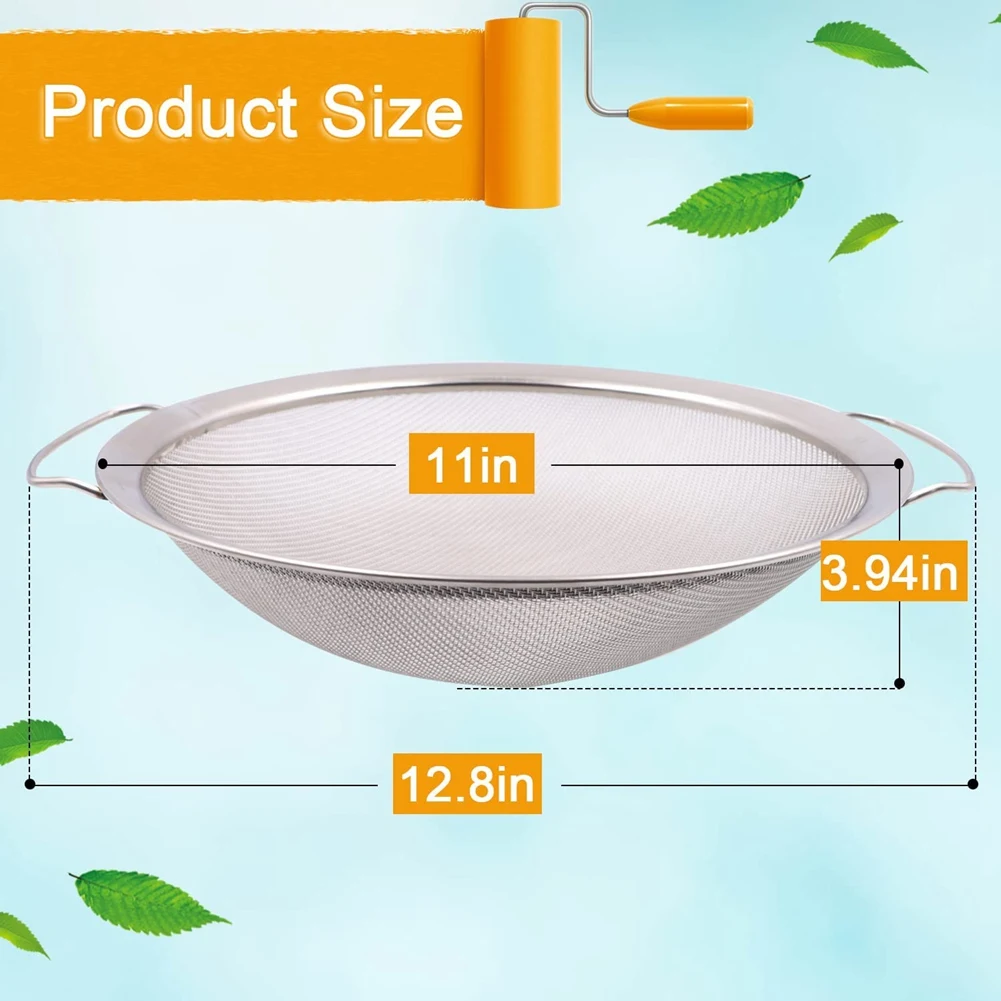 60 Mesh 304 Stainless Steel Fine Mesh Paint Strainer for 5 Gallon Bucket, Paint Bucket Filter Impurities, Reusable