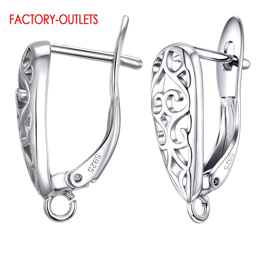 New Arrivals High Quality DIY Fashion Jewelry Findings Genuine 925 Sterling Silver Earring Findings Fast Delivery Speed