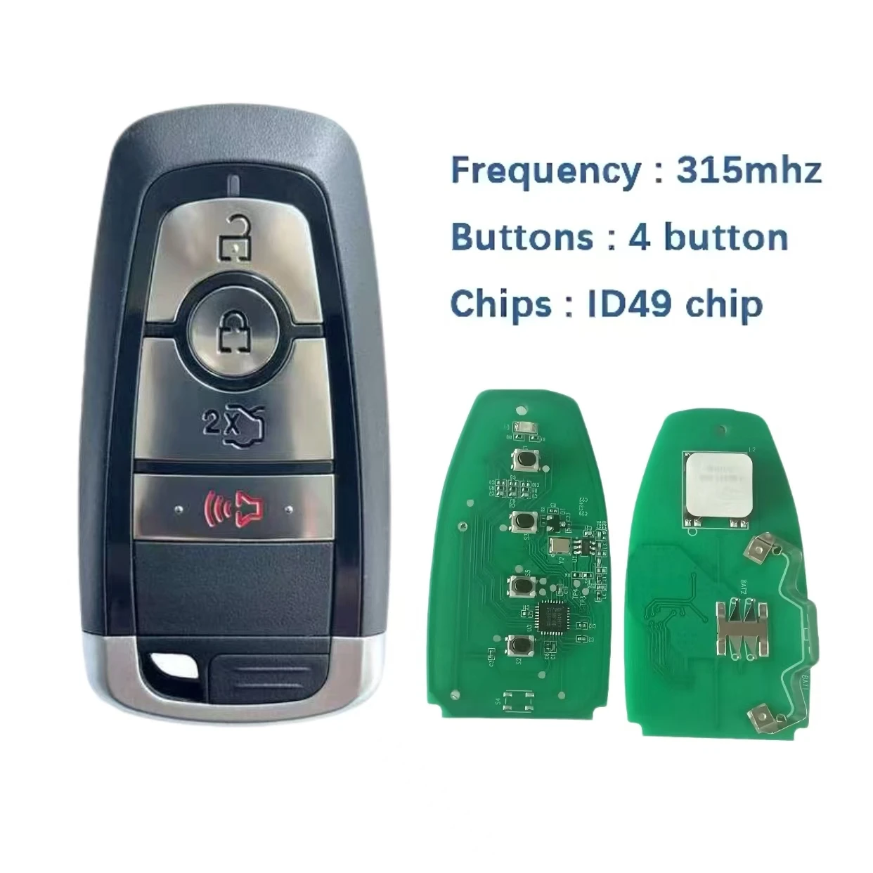 Jingxin Auto-Fernbedienungsschlüssel für Ford Explorer Edge Mustang Fusion M3N-A2C93142300 ID49 Chip 315MHz Promixity Smart Autoschlüssel – Detail 7