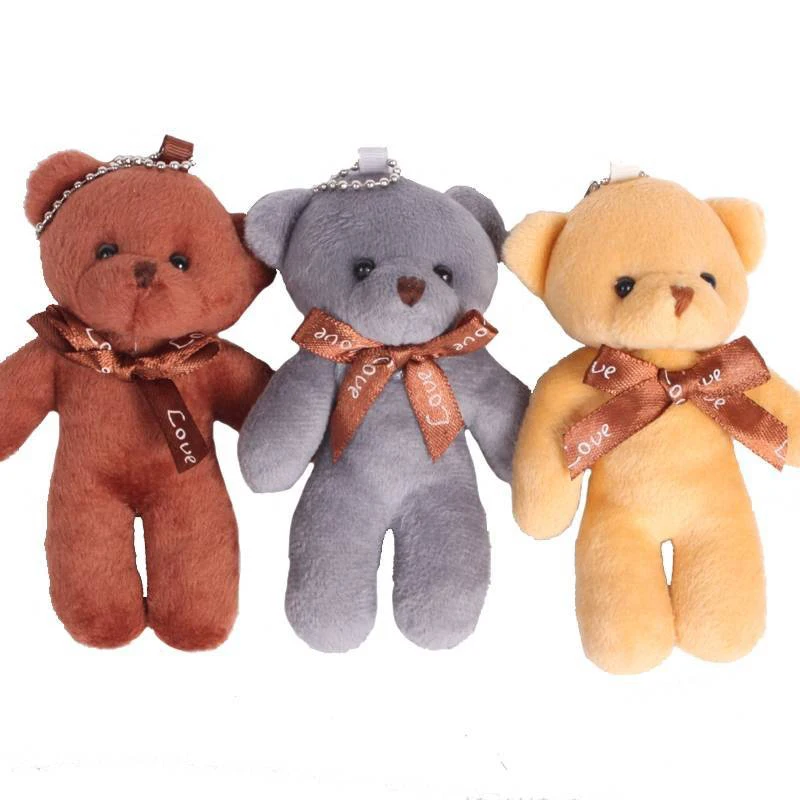 12Pcs Teddy Bears Stuffed Toys Small Plush dolls Animal soft fluffy baby pendant gift kids Picnic/Wedding Favor/Baby Shower