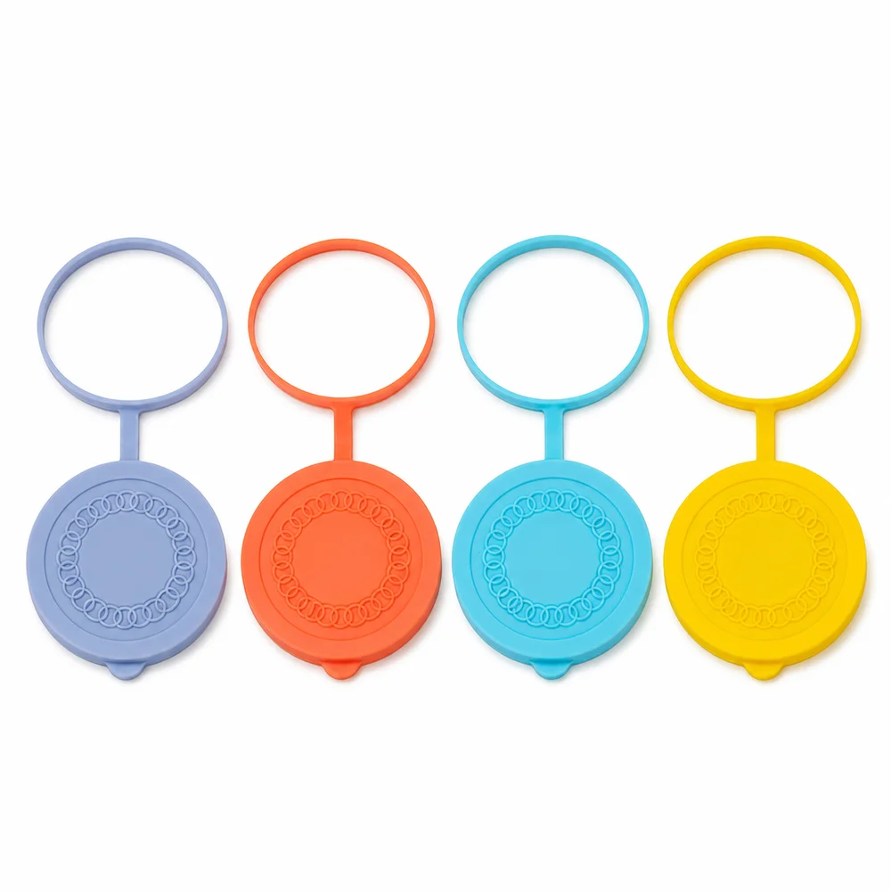 Reusable Silicone Replacement Lid Flexible Fit 35oz Volume Glass Pitcher Lid 3.2inch Tether Loop Pitcher Dust Cover