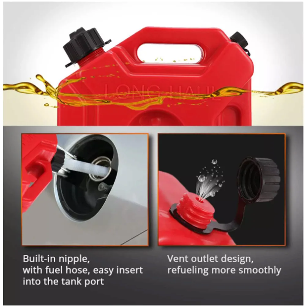 30L Liter Jerrycan Practical Long-Haul Gasoline Diesel Fuel Tank Can Pack For Offroad SUV ATV Motorcycle Tricycle Fuel Container