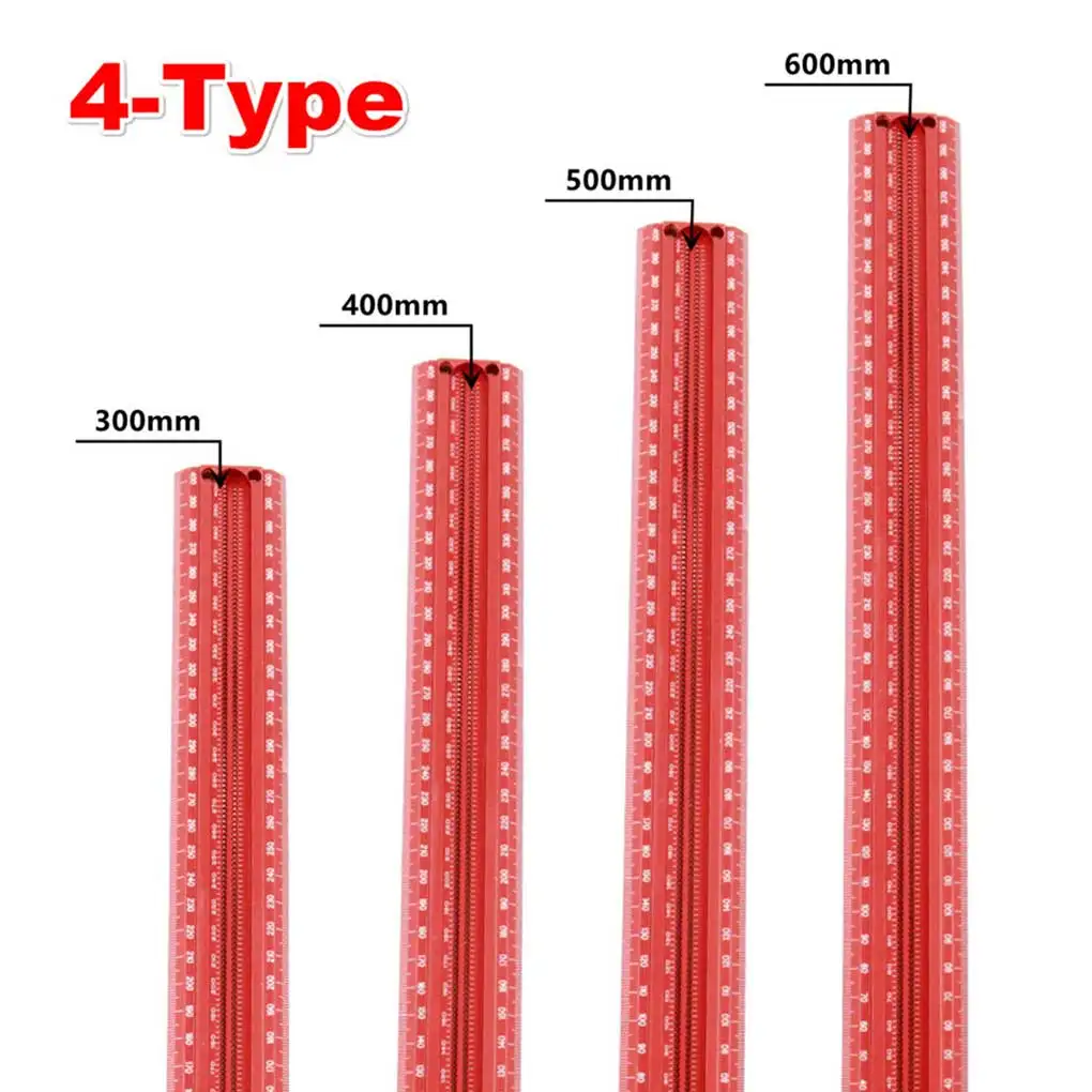 Marker Ruler T-type Durable Precise Drawing Scribing Gauge Woodworking Scribe Measuring Layout Tool Parallel Rulers 0-500MM