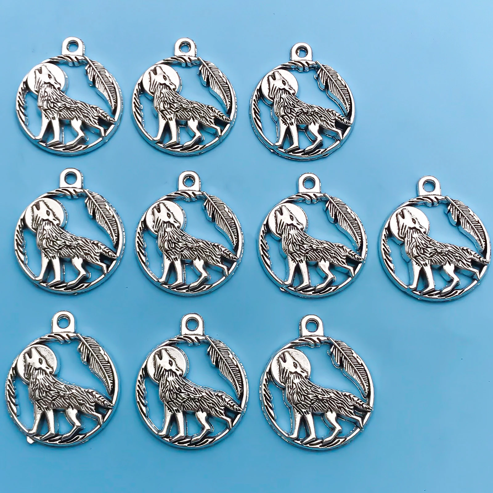 10/20Pcs Alloy Retro Silvery Animal Shape Charms Horse Owl European and American Style Creative Pendants For Bracelet Necklace
