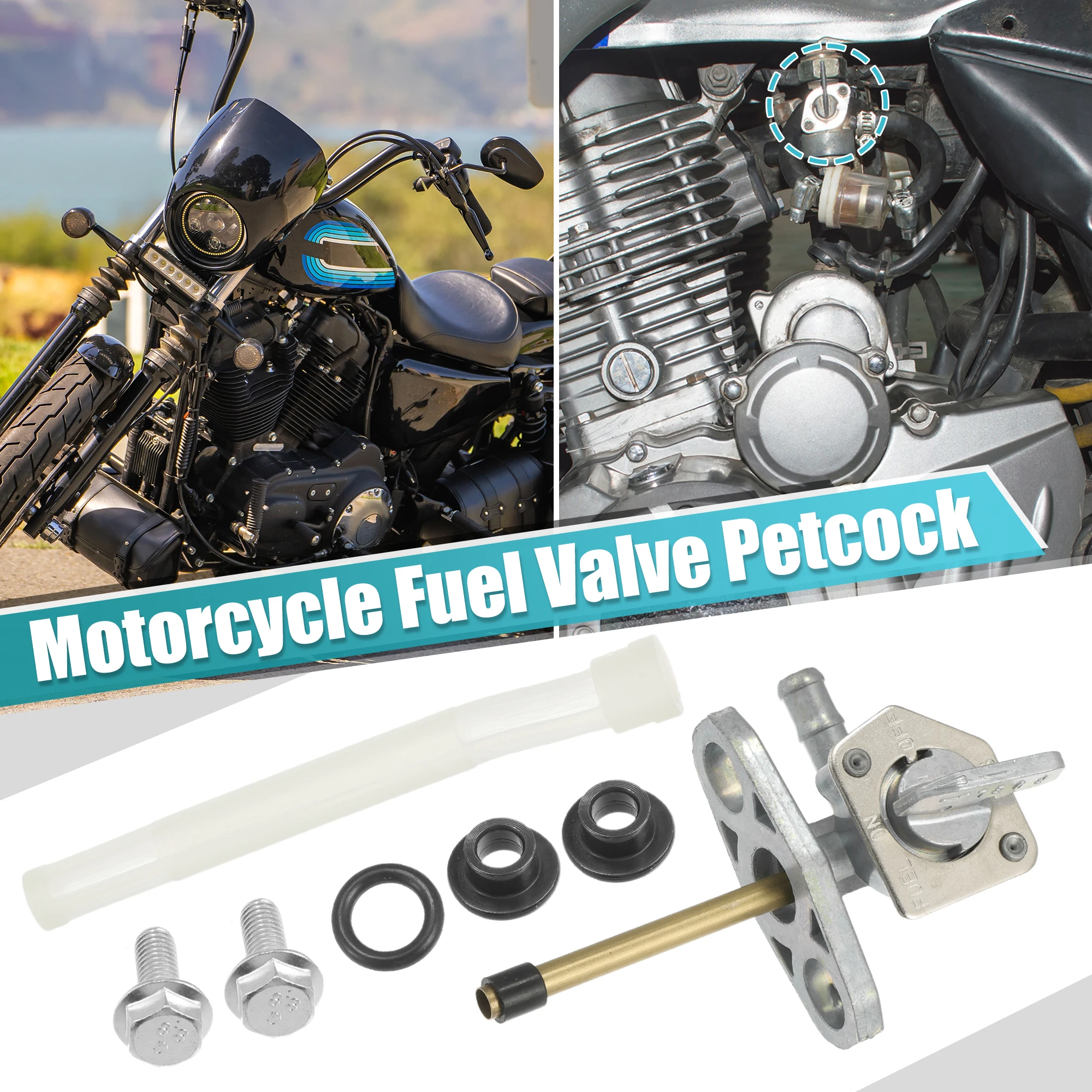 Motoforti Motorcycle Fuel Valve Petcock w/ Male Thread for Honda CRF100F 2008-2011 for Honda CRF230F 2003-2009 for Honda XR80R  image 2