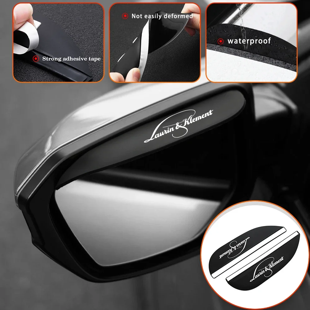 

Зеркало заднего вида, автомобильные дождевые брови, водостойкие солнцезащитные наклейки для Skoda Laurin Klement, авто, внешнее украшение, защитные наклейки