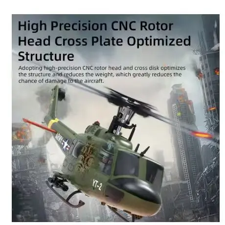 Yuxiang F07v Huey Uh1d Realistic Remote Control Helicopter Six Channel 3d Stunt Helicopter High Simulation Model