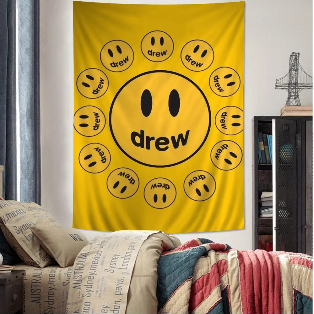 D-drewhouse Smile Hanging Bohemian Tapestry Bohemian Wall Tapestries Mandala Kawaii Room Decor